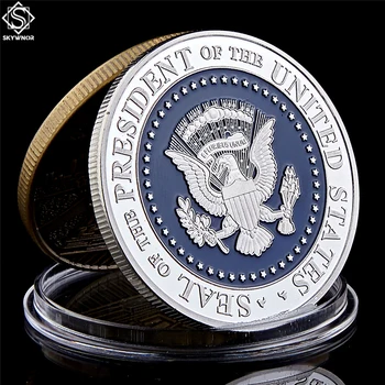Ameriški 45. Predsednik Donald Adut Kovanec NAS Beli Hiši Kip Svobode Srebro Replika Kovanec Zbirka