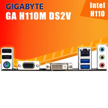 LGA 1151 Za Gigabyte H110M-DS2V Matično ploščo s procesorjem Intel i3 6100 8GB DDR4 Matično ploščo Za 3,7 GHz USB3.0 Intel H110 Placa-mãe Uporablja