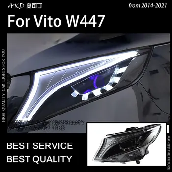Avto Styling Glavo Svetilka za Vito Žarometi-2021 W447 LED Smerniki V260 LED DRL Led Porjector Objektiv nizko žarka Auto Dodatki