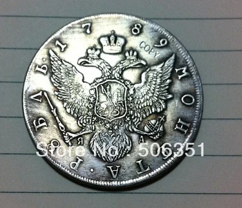 Debelo 1789 rusija 1 Rubelj kovancev kopijo coper predelovalnih dejavnostih posrebrene