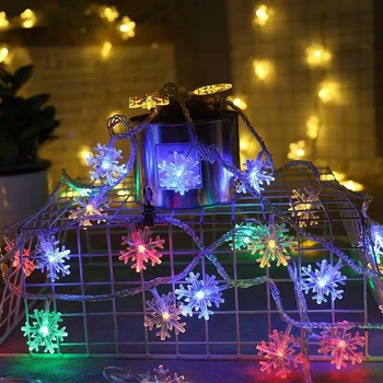 Snežinka LED Luči, Božični Okraski Za Dom, ki Visi Garland Božično Drevo Decor Ornament 2022 Navidad Božič Darilo Novo Leto