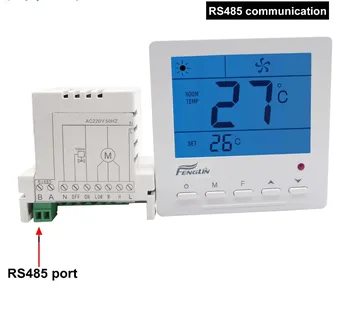 Digitalni RS485 MODBUS termostat temperaturni regulator s fan coil enota