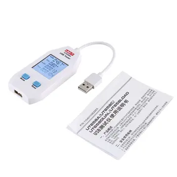 USB Električni Tester ENOTA UT658A Napetost Varnostni Tester Voltmeter Amperemeter Polnilnik Zmogljivosti Volt Meter Trenutno Shranjevanje Podatkov