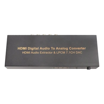 HDMI Audio extractor 4K HDMI Digitalnih zvočnih LPCM, da 7.1 Analogni avdio extractor DAC pretvornik HDMI 7.1 Digital Audio Decorder
