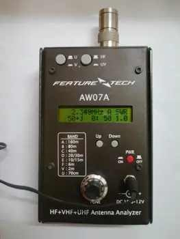 Angleški verison HF +UV AW07A HF/VHF/UHF 160 M 490Mhz Impedanca SWR Antene Analyzer Kratkotalasni Ham Radio + angleški Priročnik