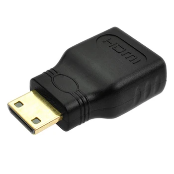 2pcs HDMI za miniHDMI adapter HDMI ženski miniHDMI moški pretvornik HDMI normalno, da mini majhnosti zlato oklopljen črn