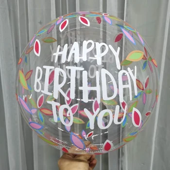 Tiskanje Bobo Žogo Happy Birthday Party Dekoracijo Pregleden 20 Palčni Latex Dekorativni Balon Ballon materinski Dan Visoke Ovalne
