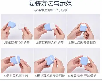 Silikonski Slušalke Primeru za Airpods Primeru Shockproof Brezžična Zaščitni Pokrov kože Pribor za Apple Airpods 1 / 2