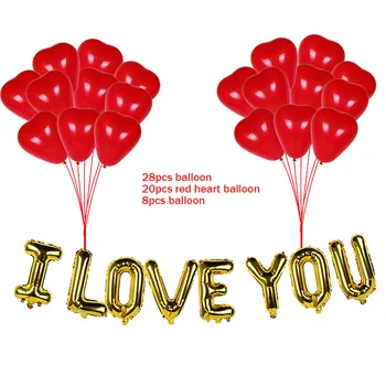 1Set Ljubezen Baloni Konfeti Zraka Oblački Žogo Helij Baloni Za Valentinovo Darilo, Poročni Dekoracijo Balone, Party Supplies