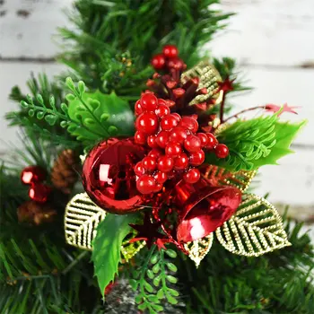1Pcs Umetno Božično Berry Ponaredek Rastlin Božič Veje DIY Božično Drevo Ornament Cvetlični Šopek Poročni Božič Stranka Dekor