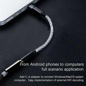 JCALLY JM20 Visoko Zmogljivost CS43131 DAC dekoder Tipa C do 3,5 mm izhod za Slušalke Ojačevalnik Adapter za Android, Windows, MacOS