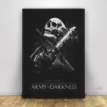 Army of Darkness Black & White Klasične filmske Plakate Svile WALL Art Dekor Slikarstvo Brez Okvirja