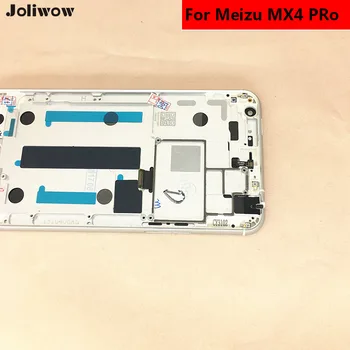 Za Meizu MX4 PRo LCD-Zaslon na Dotik z Srebrni okvir+Orodja Računalnike Skupščine Zamenjava Dodatki