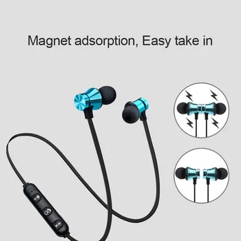 Brezžične Bluetooth Slušalke Čepkov Z Mikrofonom XT11 Stereo Nepremočljiva Šport Magnetni Slušalke Neckband in-Ear Slušalke