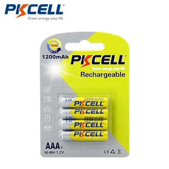40pcs/10cards PKCELL 1200mah AAA Baterije NIMH AAA Polnilne Baterije 1200mAh 1,2 V NI-MH baterij batteria pravi zmogljivosti