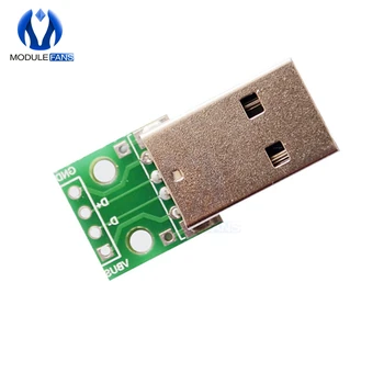 10pcs USB DIP Adapter Pretvornik 4 pin Za 2.54 mm PCB Board Napajanje DIY