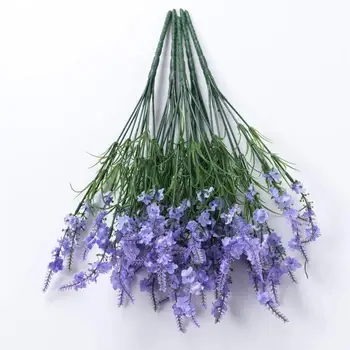 Romantični Provence Umetno Vijoličen Cvet Sivke Šopek z Zelenimi Listi za Poroko Doma Stranka Odlikovanja