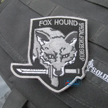 FOX HOUND vezene obliž za oblačila, Poseben duh black Metal gear solid Borderless MGS obliž vojaški nahrbtnik jack obliž