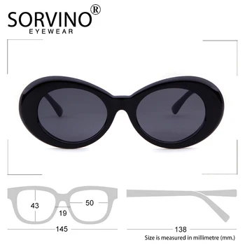 2021 buljiti Kurt Cobain Očala Ovalne sončna Očala Dame Moda Vintage retro Sunglass Žensk UV400 Bela Črna Gafas De Sol