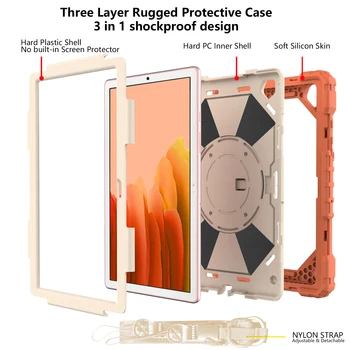 Težka 2 v 1 Hibridni Krepak Silicij Protector For Samsung Galaxy Tab A7 10.4 palčni Baby Safe Tablični Primeru za SM-T500 SM-T505