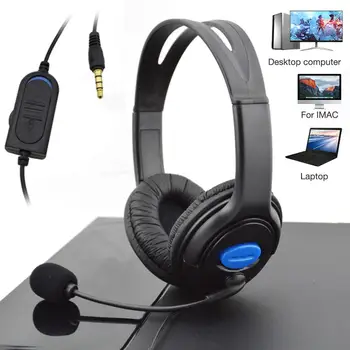 3,5 mm Žično Gaming Slušalke Igra Slušalke Z Mikrofon Nadzor Glasnosti Slušalke Za PC Računalnik Potovanja Dela