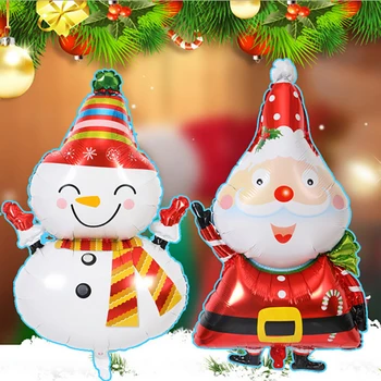 Srčkan Jelenov Santa Claus Snežaka Aluminijeva Folija Baloni Zaprtih Navidad Xmas Party Vesel Božič Dogodek Dekoracijo Globos Dobave