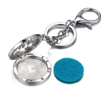Moda Votlih Živali Magnetni Aromaterapija Difuzor Parfum Locket Ključnih verige Eterično Olje Vonj plava locket Keychain