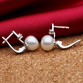 Sinya silver pearl nakit set vključuje 925 sterling srebro uhan biserno ogrlico, obesek, najboljše darilo za ženske, Mama, vroče prodaje