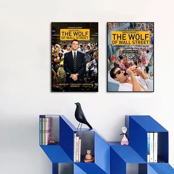 Film The Wolf of Wall Street Platno Slikarstvo Leonardo Dicaprio Motivacija Ponudbo Plakati Urad Wall Art Doma Decora Slike