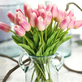 1pcs Vrtni Tulipan Umetno Cvetje Tulipan Pravi Dotik Cvetje Festival Dobave Doma Dekor Ponaredek Cvetje Šopek Poročni Dekor