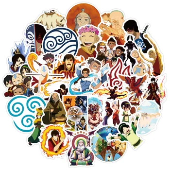 50PCS Avatar: The Last Airbender Nalepke Anime Cartton Nalepke PVC Nepremočljiva Prenosni Kovček za Prtljago Kitara Tiskovine Nalepke