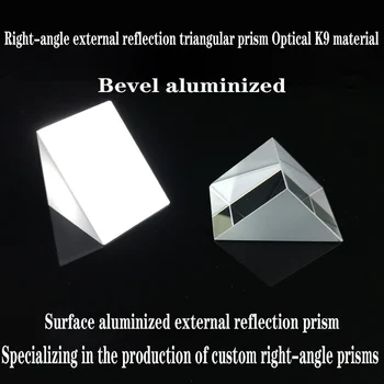 Optično Steklo, Trikotne Prizme pravim Kotom Isosceles Prizme Objektiv Optični K9 Stekla Instrument 5X5X5MM Skupni Razmislek Prizma