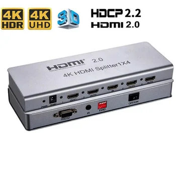 HDMI 2.0 Splitter 144Hz 4-portni HDMI 4K 60Hz Delilnik 1: 4 z HDR&HDMI CEC za PS5 PS4 Apple TV, prenosni RAČUNALNIK