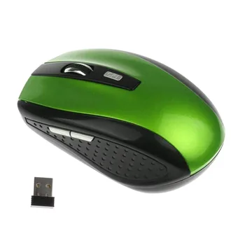 2.4 G Wireless Mouse Prenosni Optični 6 Gumbi, 1200 DPI Miši Za Računalnik Prenosni RAČUNALNIK Gamer Črna Modra Zelena Rdeča Barva Miško