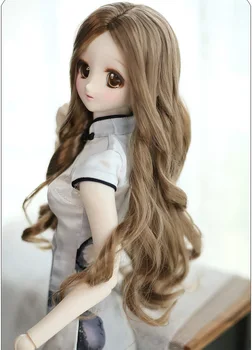 BJD lutka lasuljo, ki je primerna za 1-3 1-4 1-6 velikost srednjega točke lasuljo super mehka imitacije moher lutka dodatki