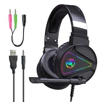 USB Slušalke Žične Gaming Slušalke 3.5 mm Jack za 7,1 z Mikrofonom RGB LED za PC, Notebook, Laptop Xbox PS4 Preklopite Igralec Slušalke