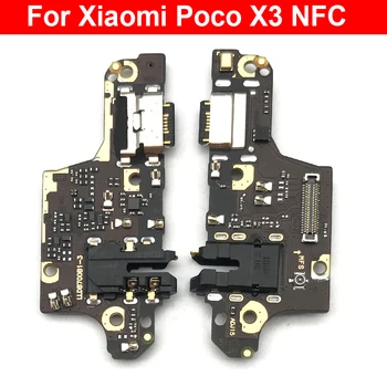 10Pcs Polnjenje prek kabla USB Vrata za Polnilnik Dock Vtič Priključek Odbor Flex Za Xiaomi Poco X3 Pro PocoX3 NFC Globalni Različici Z Mikrofonom