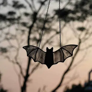 Veren Teror Ponaredek Bat Halloween Visi Rekviziti Halloween Dekoracijo za Dom DIY Stranka Simulacije Živali Netopirji Obesek