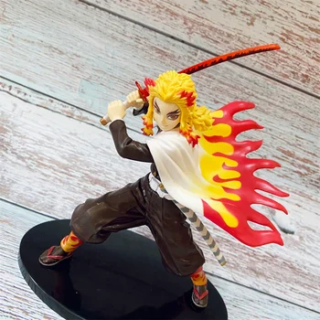 15 cm Demon Slayer Rengoku Kyoujurou PVC figuric Igrače GK Anime Kimetsu Ne Yaiba Dekoracijo Zbirka Darila Figur Igrača