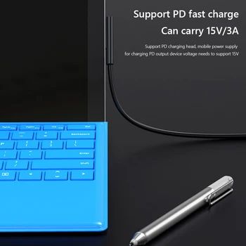 Hitro Polnjenje USB C Napajanje Tablet, Polnilnike, dodatno Opremo za Microsoft Surface Pro 3 4 5 6 polni Kabel