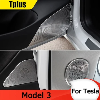 Tplus Avto Rog Kritje Za Tesla Model 3 Nov Zvočnik Pokrov Notranja Oprema Dekorativni Kos Rog Pokrov Model Treh