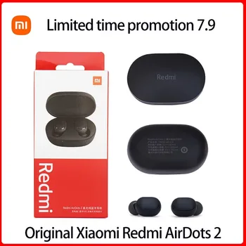 Original Xiaomi Slušalke Airdots 2 Brezžične Slušalke Bluetooth 5.0 Redmi AirDots 2 V Uho Čepkov Airdots S Bas Slušalke