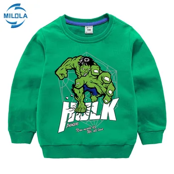 2021 Super Junak Hulk Risanka Dolgo Majica Fantje Dekleta Bombaž Hooded Risanka Otroci Priložnostne Šport Dojenčka, Malčka Oblačila