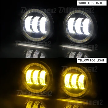 2 X Angel Eye Luči za Meglo Zbora Za Nissan Tiida (C11) 2007-2012 Avto Sprednji Odbijač LED Objektiv DRL Meglo Dnevnih Žarnica H11 12V