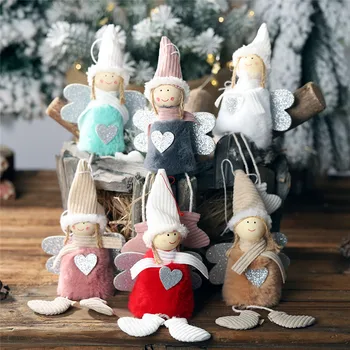 Novo Leto 2022 Božič Angel Doll Darila, Božični Okraski za Dom Natalne Xmas Tree Okraski, Obeski Noel Navidad 2021