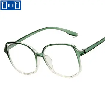 Qutzzmnd Anti-Modra Svetloba Kratkovidnost Očala Računalnik Buljiti Ženske Moški Kvadratni Okvir Očal Očala Optični Spektakel Eyeglass -4.0~0