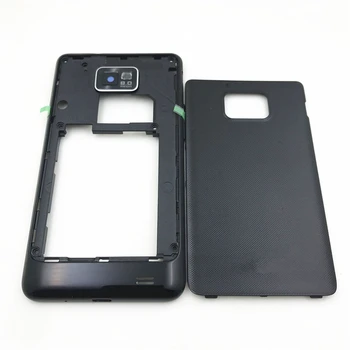 Celotno Ohišje Za Samsung Galaxy S2 S II I9100 9100 Sredini Okvirja S strani key +Pokrov Baterije vrata rezervnih delov