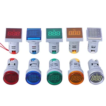 22 mm AC Digitalni LED Zaslon Voltmeter Ampermeter Napetost Amper Trenutno Frekvenco kot Meter Sveti Signal Čoln Luči Tester