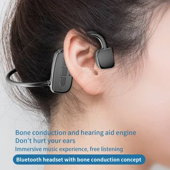 Kostno Prevodnost Slušalke G2 Brezžična tehnologija Bluetooth-Združljive Slušalke HIFI TWS Šport Vodotesne Slušalke Z Mikrofonom SD Kartico Za Vožnjo