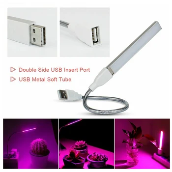 USB Led Rastlin Raste Žarnice 5 V Celoten Spekter Svetlobe Bar Mini LED za Sobne Rastline Rastejo Luči phytolamp